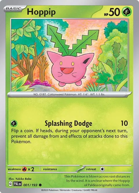 Hoppip #001/193 Pokémon card from Paldea Evolved