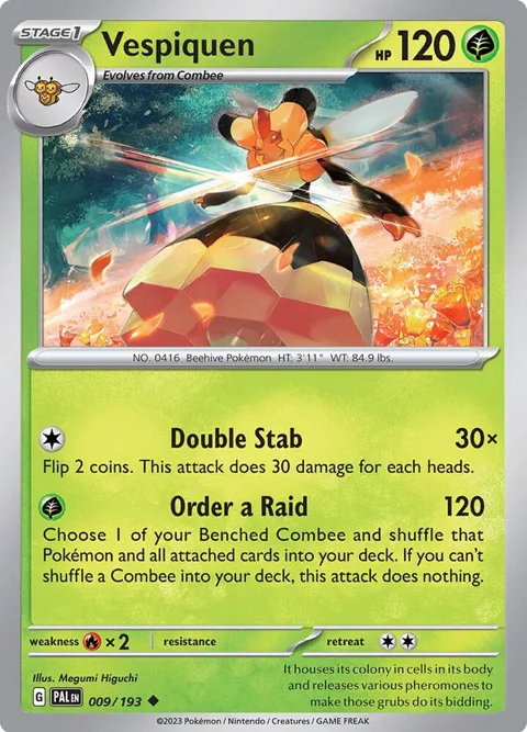 Vespiquen #009/193 Pokémon card from Paldea Evolved
