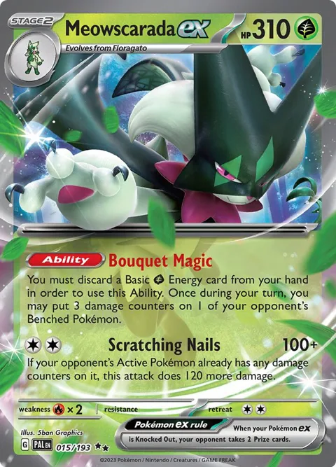 Meowscarada ex #015/193 Holofoil Pokémon card from Paldea Evolved