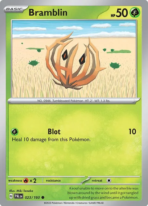 Bramblin #023/193 Pokémon card from Paldea Evolved