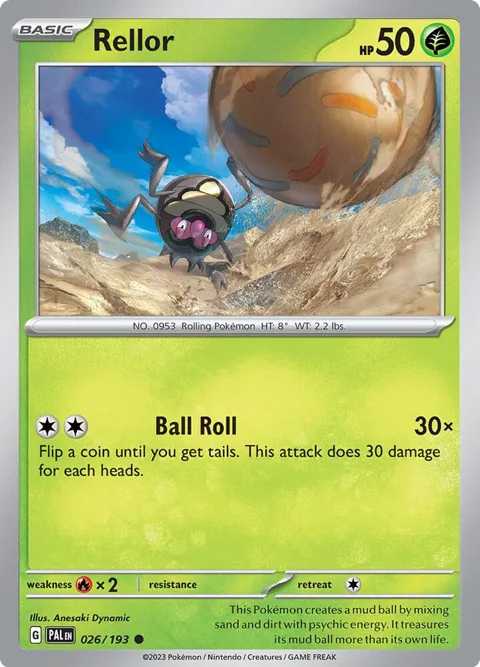 Rellor #026/193 Pokémon card from Paldea Evolved