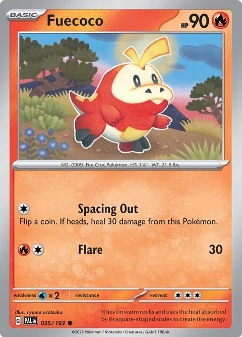 Fuecoco #035/193 Pokémon card from Paldea Evolved