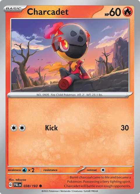 Charcadet #038/193 Pokémon card from Paldea Evolved
