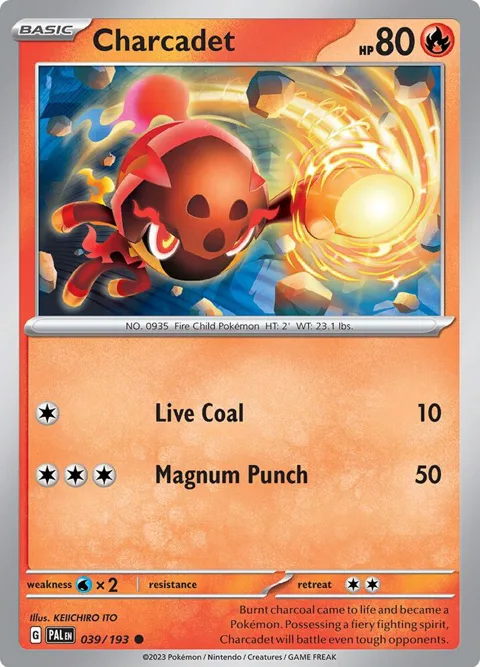 Charcadet #039/193 Pokémon card from Paldea Evolved