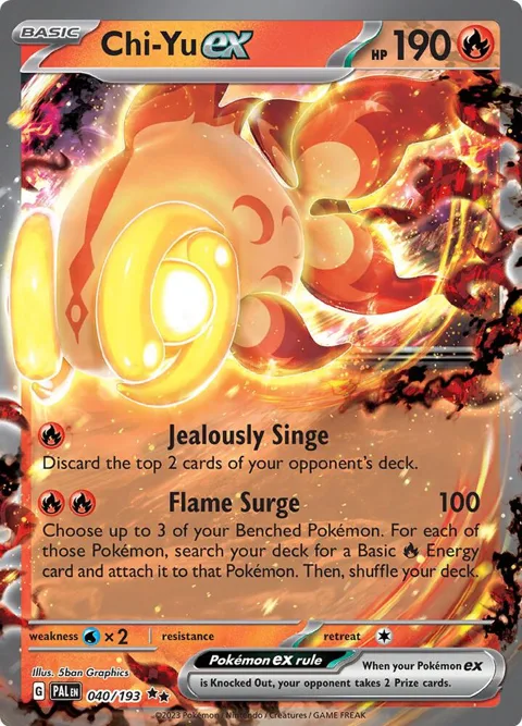 Chi-Yu ex #040/193 Holofoil Pokémon card from Paldea Evolved