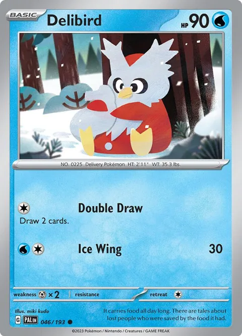 Delibird #046/193 Reverse Holofoil Pokémon card from Paldea Evolved