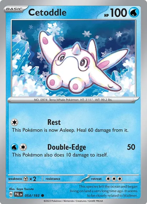 Cetoddle #054/193 Reverse Holofoil Pokémon card from Paldea Evolved