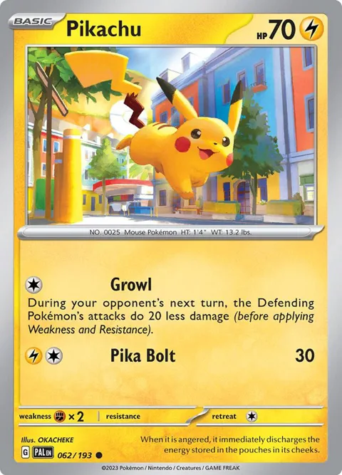 Pikachu #062/193 Reverse Holofoil Pokémon card from Paldea Evolved