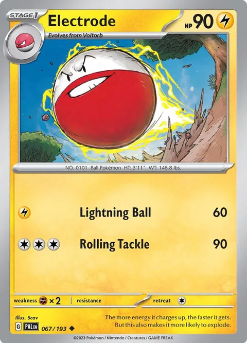 Electrode #067/193 Pokémon card from Paldea Evolved