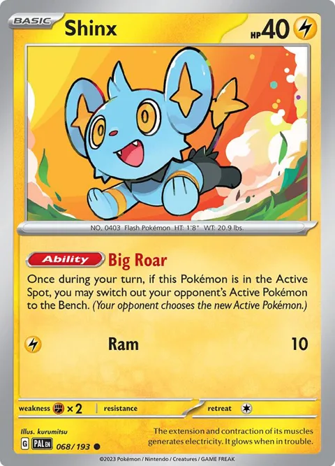 Shinx #068/193 Pokémon card from Paldea Evolved