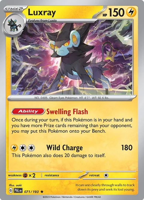 Luxray #071/193 Holofoil Pokémon card from Paldea Evolved