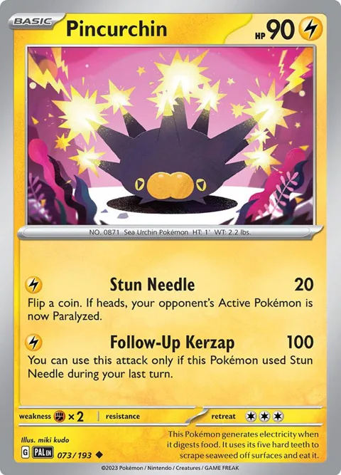Pincurchin #073/193 Reverse Holofoil Pokémon card from Paldea Evolved