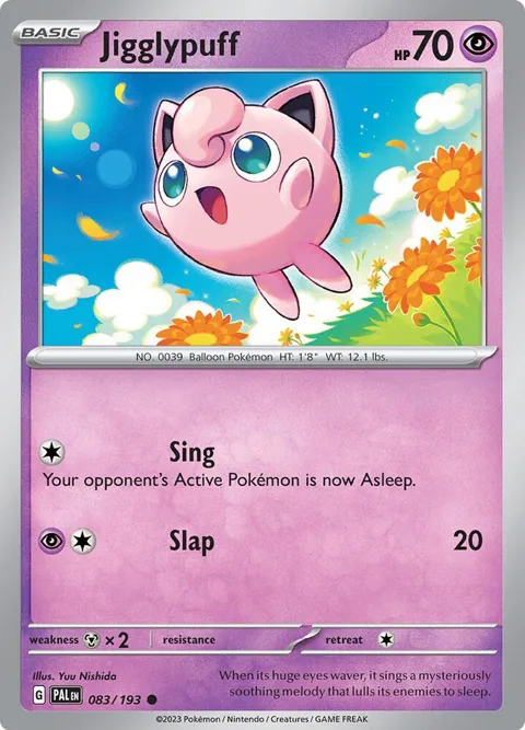 Jigglypuff #083/193 Reverse Holofoil Pokémon card from Paldea Evolved