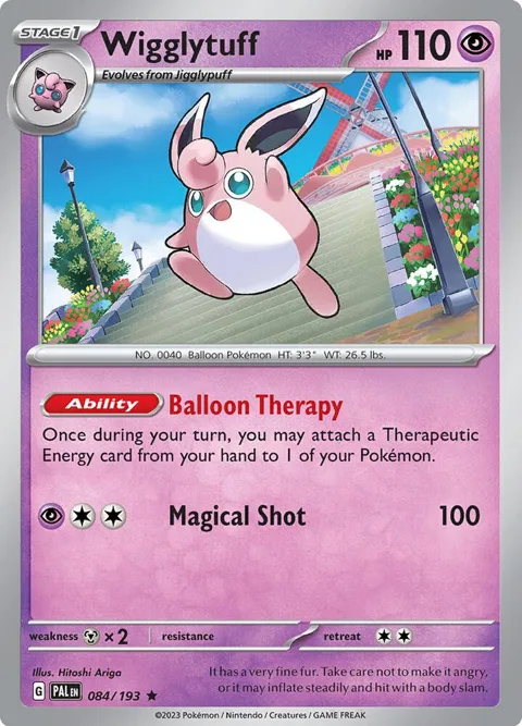 Wigglytuff #084/193 Reverse Holofoil Pokémon card from Paldea Evolved