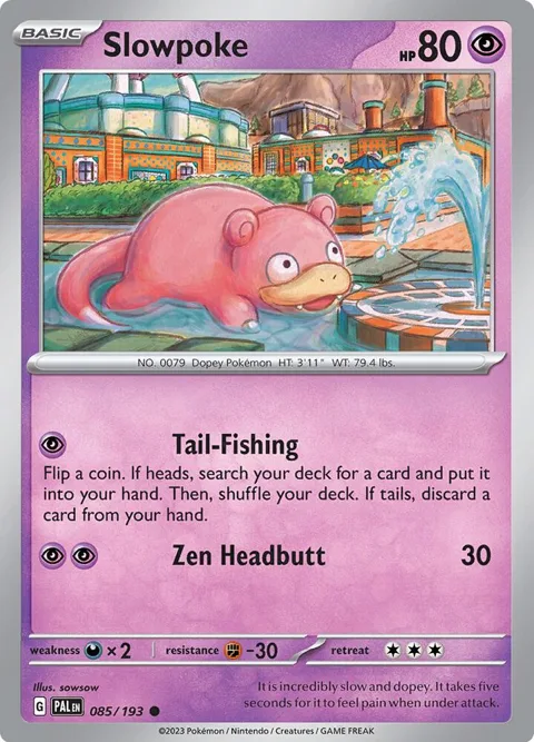 Slowpoke #085/193 Pokémon card from Paldea Evolved