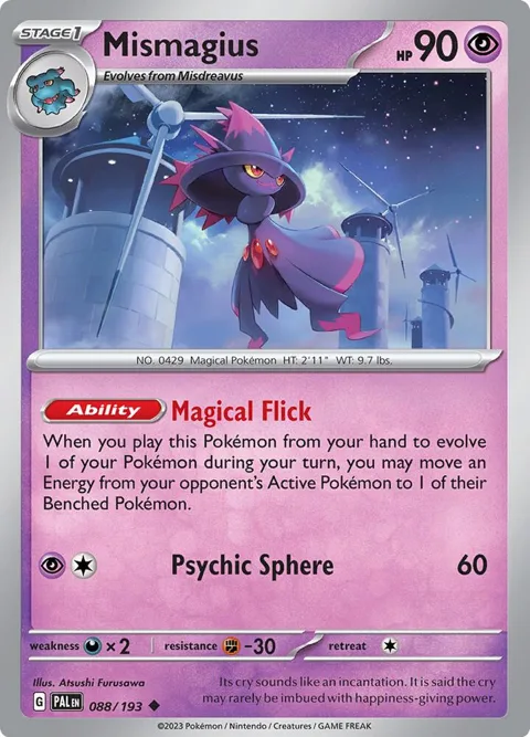 Mismagius #088/193 Pokémon card from Paldea Evolved