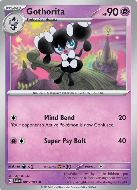 Gothorita #091/193 Pokémon card from Paldea Evolved