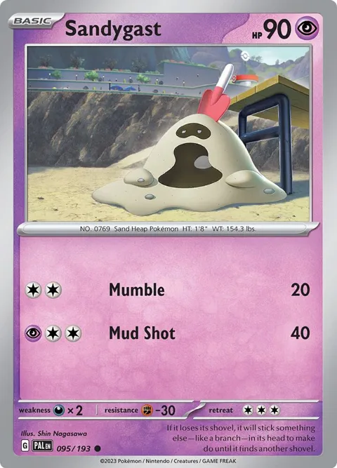 Sandygast #095/193 Pokémon card from Paldea Evolved
