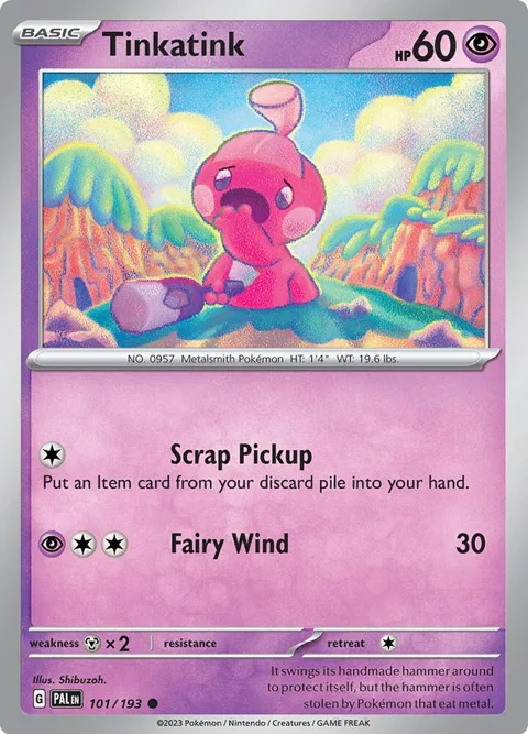 Tinkatink #101/193 Pokémon card from Paldea Evolved