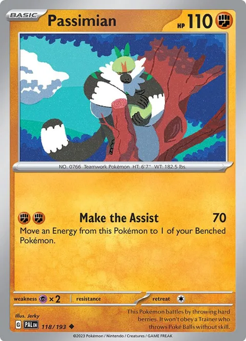 Passimian #118/193 Pokémon card from Paldea Evolved