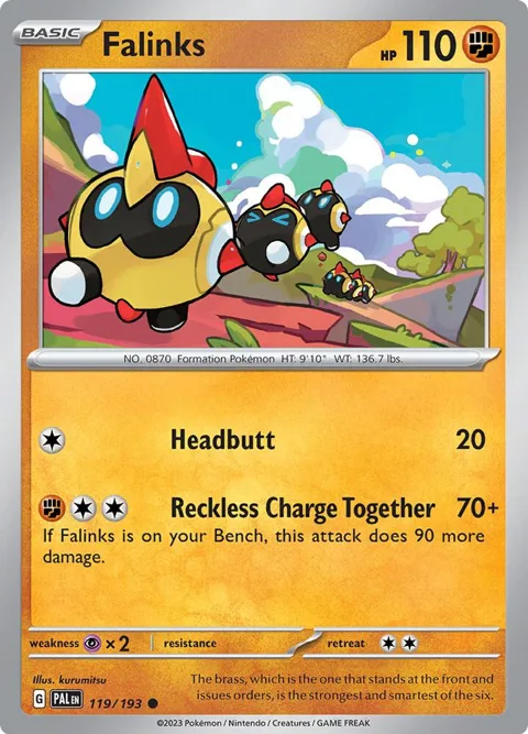 Falinks #119/193 Reverse Holofoil Pokémon card from Paldea Evolved