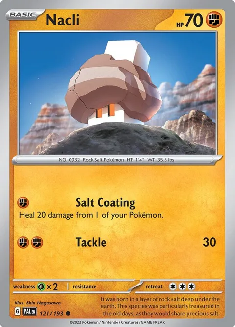 Nacli #121/193 Reverse Holofoil Pokémon card from Paldea Evolved