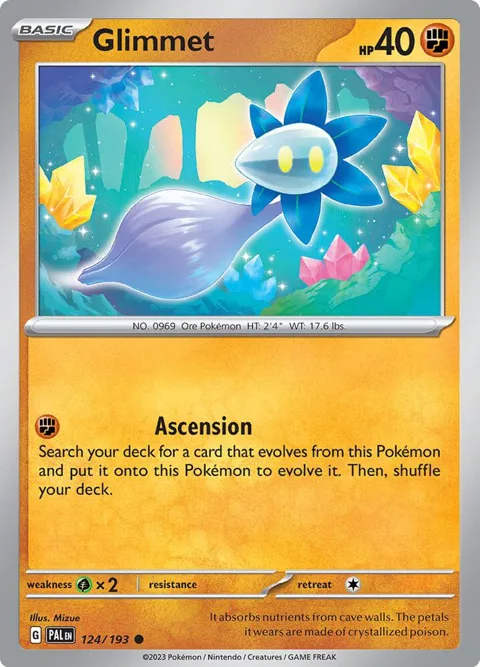 Glimmet #124/193 Pokémon card from Paldea Evolved
