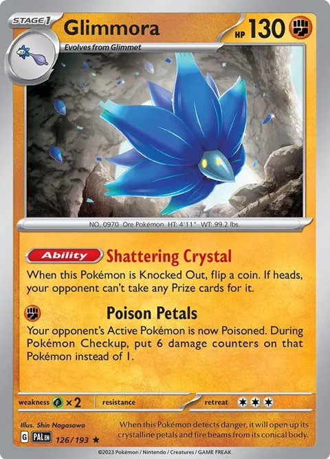 Glimmora #126/193 Holofoil Pokémon card from Paldea Evolved