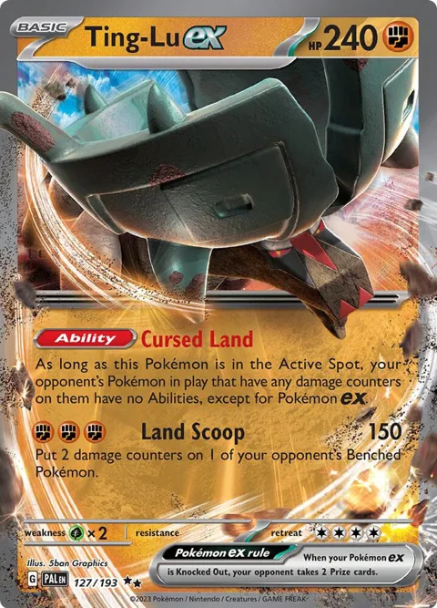 Ting-Lu ex #127/193 Holofoil Pokémon card from Paldea Evolved