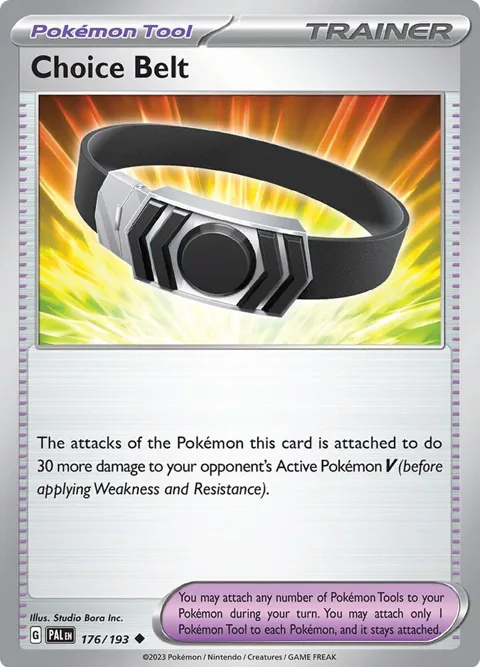 Choice Belt #176/193 Pokémon card from Paldea Evolved