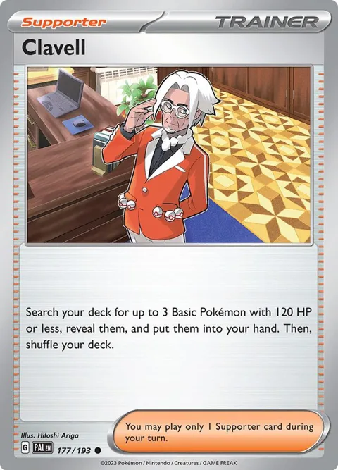 Clavell #177/193 Pokémon card from Paldea Evolved