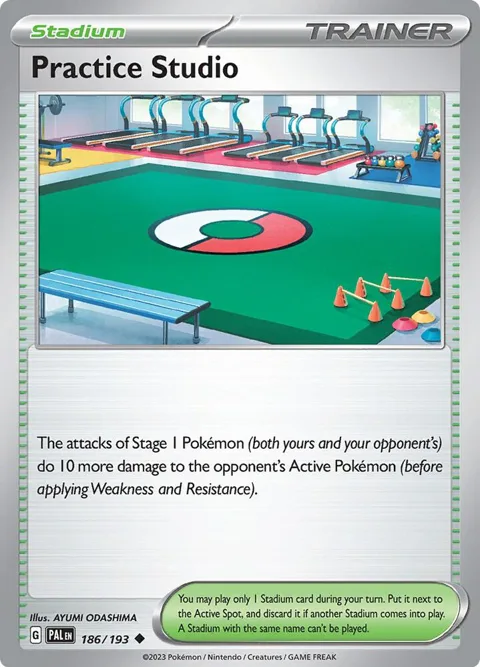 Practice Studio #186/193 Pokémon card from Paldea Evolved