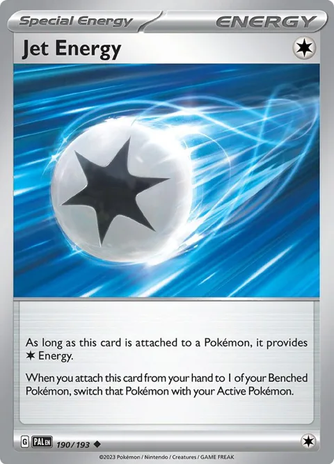 Jet Energy #190/193 Reverse Holofoil Pokémon card from Paldea Evolved