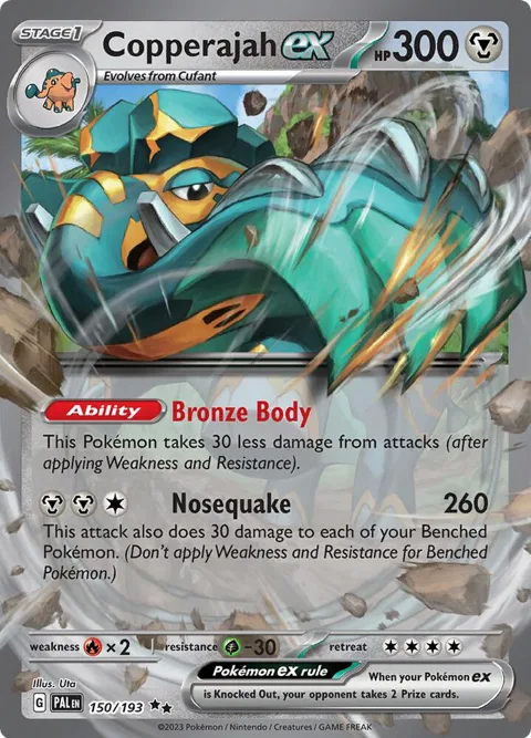 Copperajah ex #150/193 Holofoil Pokémon card from Paldea Evolved