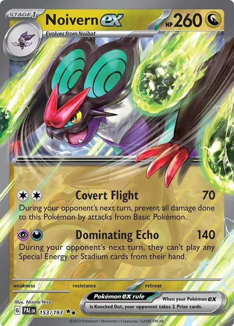 Noivern ex #153/193 Holofoil Pokémon card from Paldea Evolved