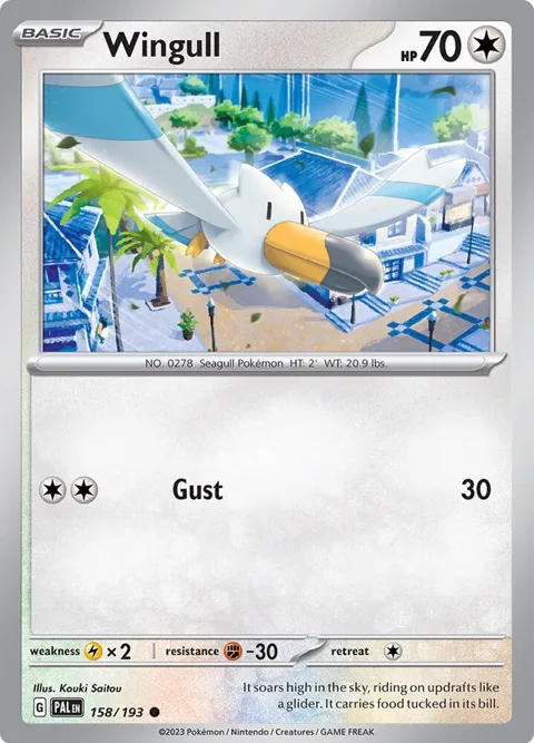 Wingull #158/193 Pokémon card from Paldea Evolved
