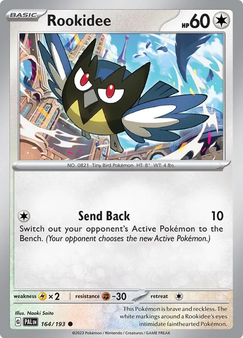 Rookidee #164/193 Reverse Holofoil Pokémon card from Paldea Evolved