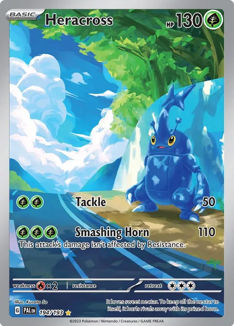 Heracross #194/193 Holofoil Pokémon card from Paldea Evolved
