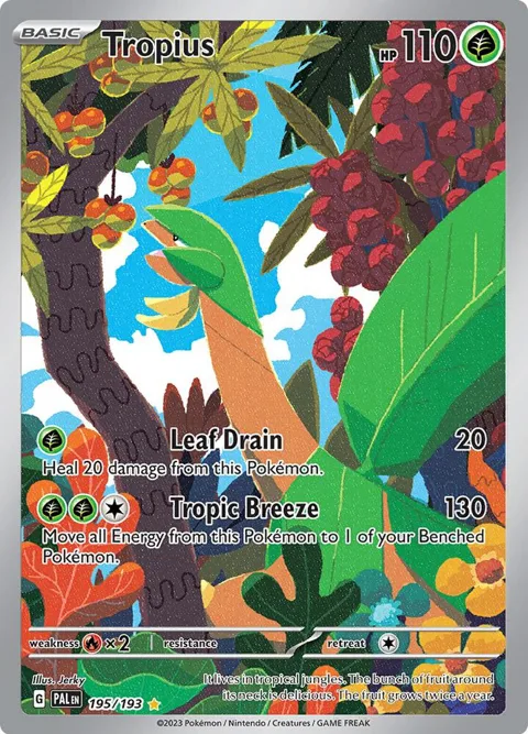 Tropius #195/193 Holofoil Pokémon card from Paldea Evolved