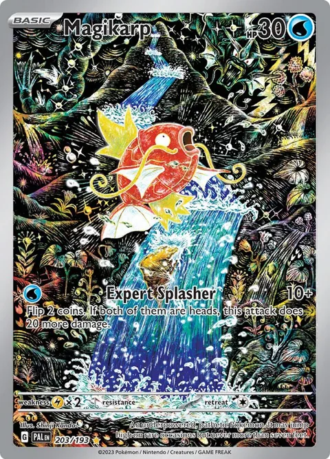 Magikarp #203/193 Holofoil Pokémon card from Paldea Evolved