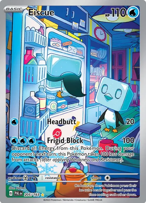 Eiscue #205/193 Holofoil Pokémon card from Paldea Evolved