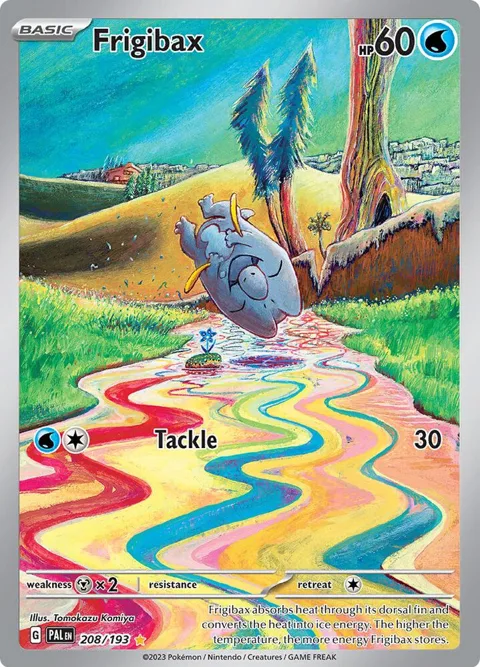 Frigibax #208/193 Holofoil Pokémon card from Paldea Evolved