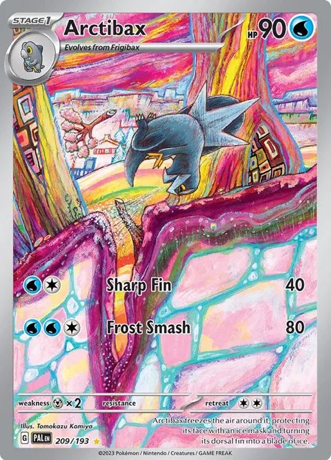 Arctibax #209/193 Holofoil Pokémon card from Paldea Evolved