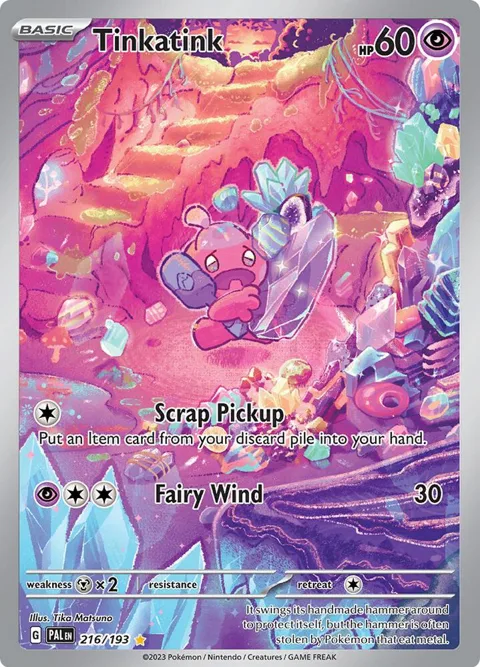 Tinkatink #216/193 Holofoil Pokémon card from Paldea Evolved