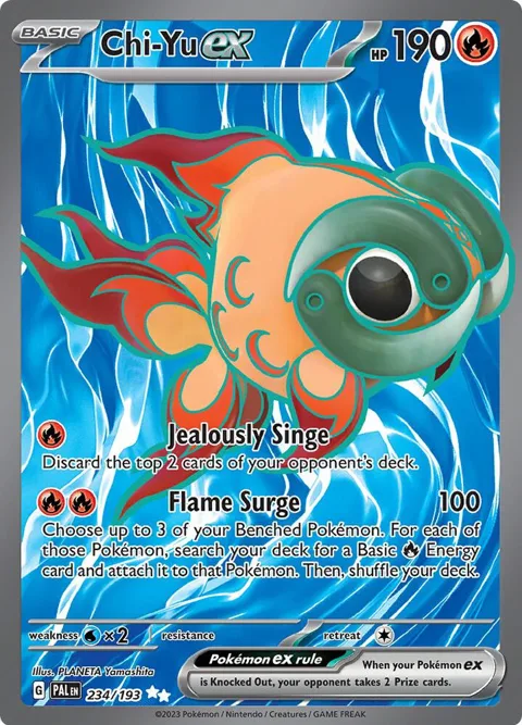 Chi-Yu ex #234/193 Holofoil Pokémon card from Paldea Evolved
