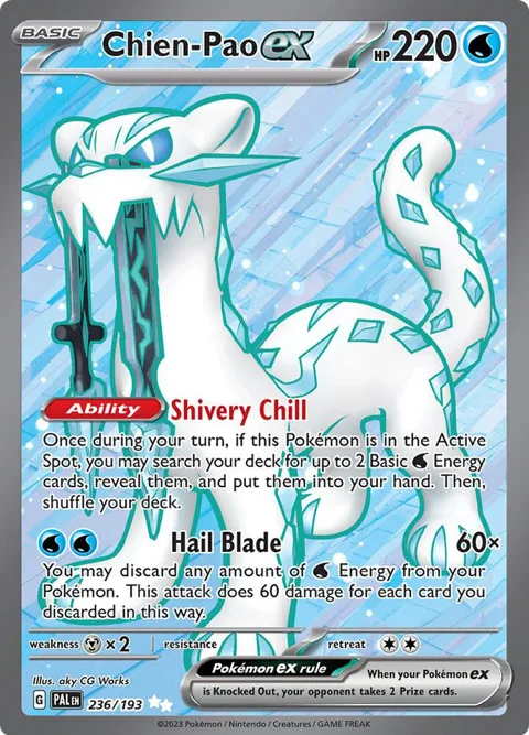 Chien-Pao ex #236/193 Holofoil Pokémon card from Paldea Evolved