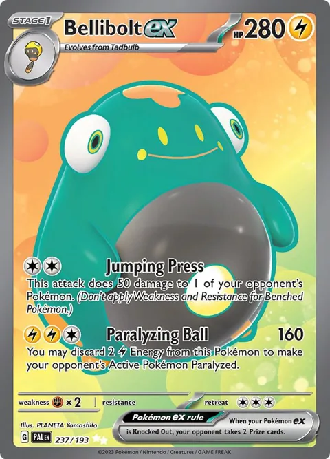 Bellibolt ex #237/193 Holofoil Pokémon card from Paldea Evolved