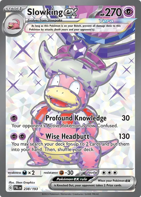 Slowking ex #238/193 Holofoil Pokémon card from Paldea Evolved