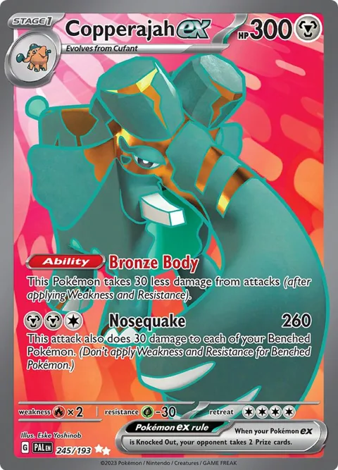 Copperajah ex #245/193 Holofoil Pokémon card from Paldea Evolved