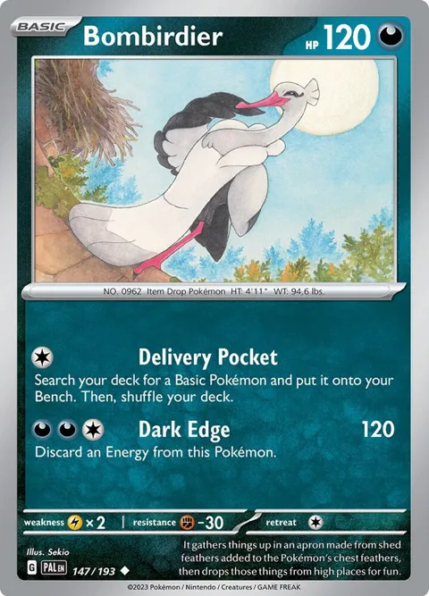 Bombirdier #147/193 Pokémon card from Paldea Evolved